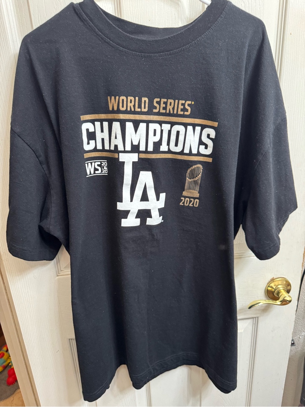 Los Angeles Dodgers World Series Champions 2020 Black T-Shirt